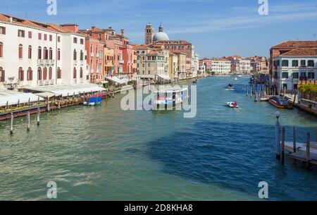 VENICE, ITALY - SEPTEMBER 28, 2017: Sunny day on the Grand Canal Stock Photo