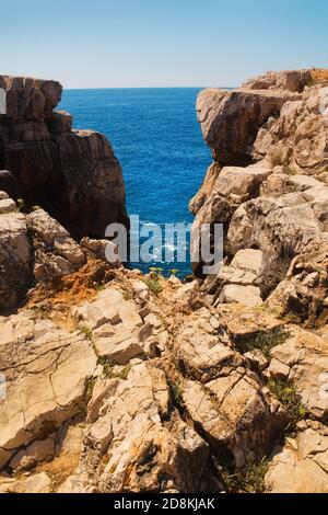 Rocky shore on Lokrum island (near Dubrovnik, Croatia) Stock Photo