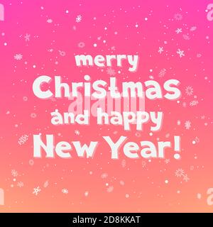 Christmas and New Year holiday text Stock Vector
