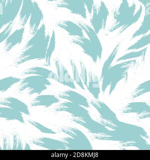Blue Seamless Pattern of Smooth Lines of Paint Strokes Background for Decorating Fabrics and Wrapping Paper Abstract Texture of Paint Splashes Stock Vector