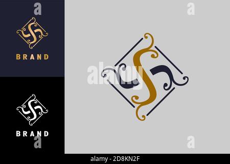 Letter S or SS logo template, ornamental design concept, modern premium brand quality. Stock Vector