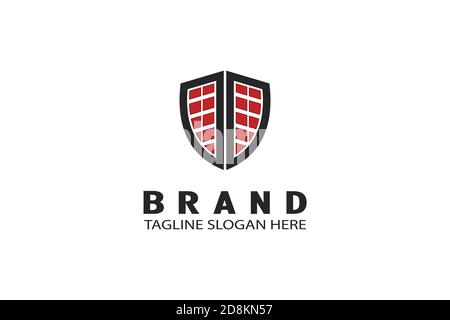 Wall Protection Logo Stock Vector