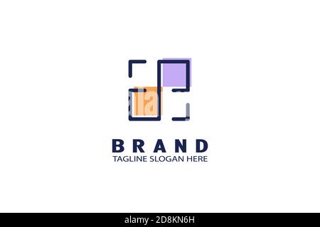 Square infinity letter S logo Stock Vector