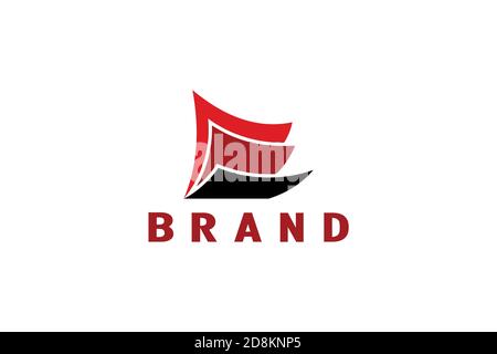 Abstract letter F logo with paper design concept. Suitable for publishing or newspaper media logo. Simple and unique logo design. Stock Vector