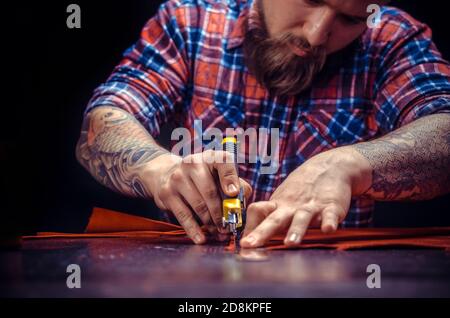 Handicraftsman making quality products Stock Photo