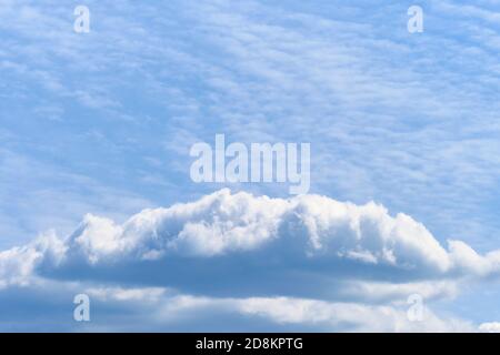 Clouds blurred in the sky on a summer sunny day. Stock Photo