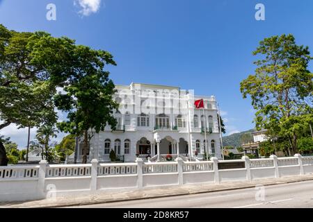 08 JAN 2020 - Port of Spain, Trinidad and Tobago - The magnificent seven houses : White Hall Stock Photo