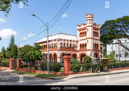 08 JAN 2020 - Port of Spain, Trinidad and Tobago - The magnificent seven houses : Archbishop's House Stock Photo