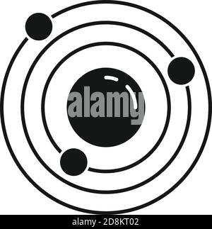 Atom gravity icon, simple style Stock Vector