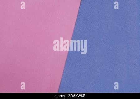 Woolly fluffy double pink-blue pastel texture background. Stock Photo