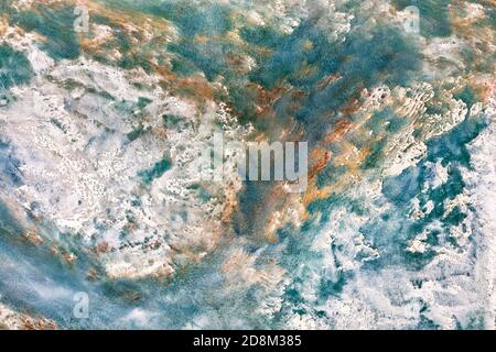 Abstract nautical theme in blue, beige, brown and green in a classic design. Stock Photo