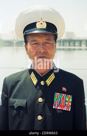 Schoolgirl at the Schoolchildrens' Palace, Pyongyang Stock Photo