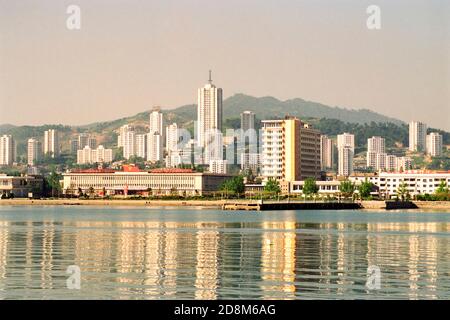 An early morning view of Wonsan, North Korea Stock Photo