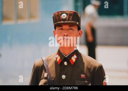 North Korean soldier at the Joint Security Area, Panmunjom Stock Photo