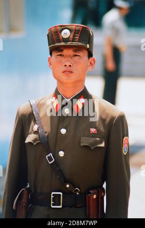 North Korean soldier at the Joint Security Area, Panmunjom Stock Photo