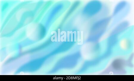 Wave movements combined with circles in different shades of blue Stock Vector