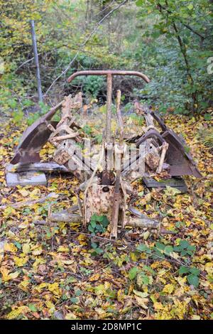 old rusty plow Stock Photo