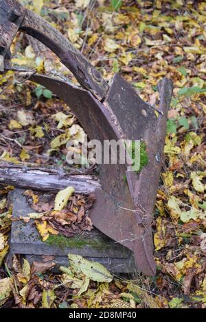 old rusty plow Stock Photo