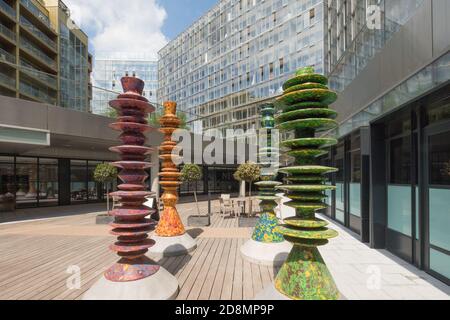 Battersea power station development Circus West Village art Stock Photo