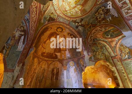 Frescoes in Sandal Church, Goreme, Cappadocia, Turkey Stock Photo