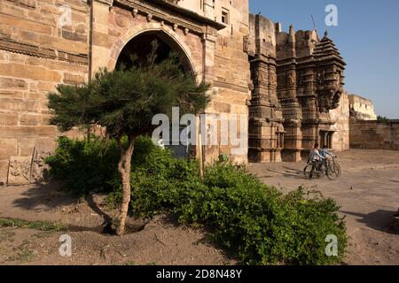 Dabhoi, The town, and its surroundings were under Chavda and later under Chaulukya rulers who built a few buildings and temples in the ninth century. Stock Photo