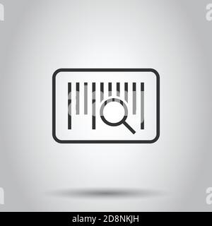 Barcode icon in flat style. Product distribution vector illustration on white isolated background. Bar code business concept. Stock Vector