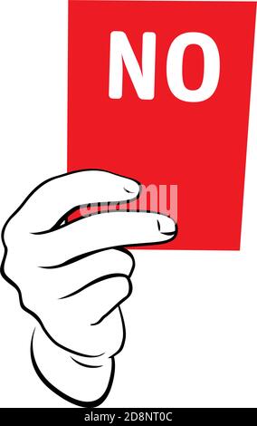 Hand with election card. Vector Illustration and icon. Stock Vector