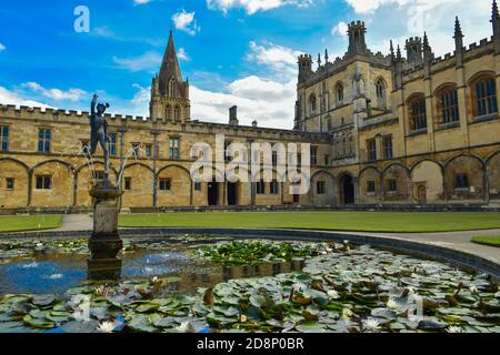The Great Quadrangle of Christ Church, a constituent college of the University of Oxford in England Stock Photo