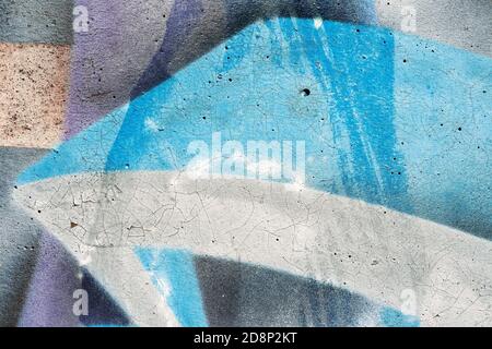 Multi-colored painted wall. Abstract detail Stock Photo