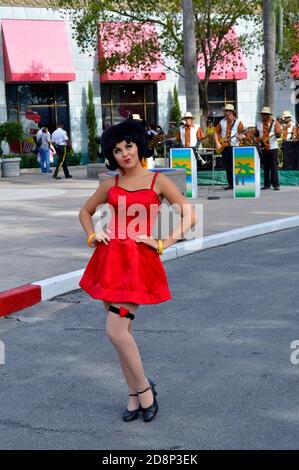 Betty Boop character posing outside in Universal Studios Resort Stock Photo