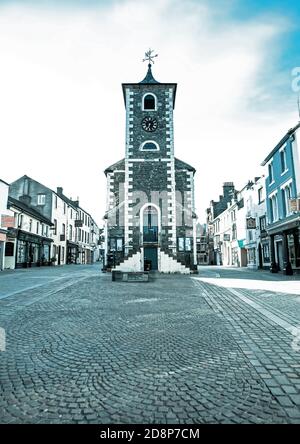 Historic Moot Hall in Main Street Keswick, Cumbria, UK on 18