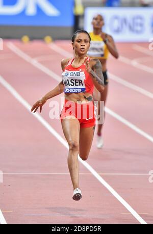 Salwa Eid Naser (Barhein). 400 metres Gold Medal. IAAF World Athletics Championships, Doha 2019 Stock Photo