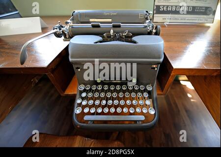 Smith Corona 1930s manual typewriter Naples Florida Depot Collier County Museum Stock Photo