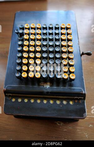 Comptometer calculator Naples Florida Depot Collier County Museum Stock Photo