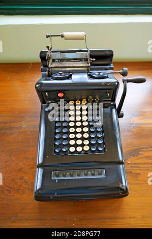 Burroughs Comptometer calculator Naples Florida Depot Collier County Museum Stock Photo