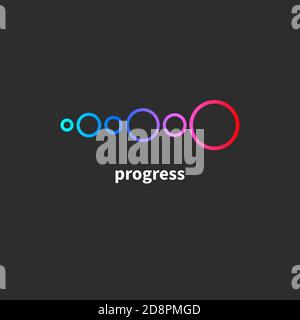 Transformation, progress logo. Business icon, development and training Stock Vector