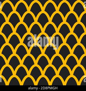 Fish scales seamless pattern. Mermaid tail background Stock Vector