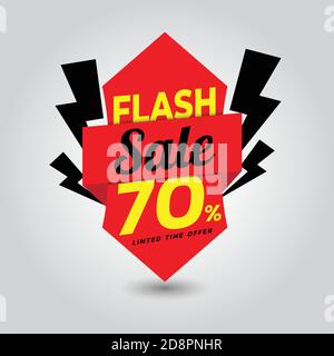 Flash sale discount 70 % off Stock Vector