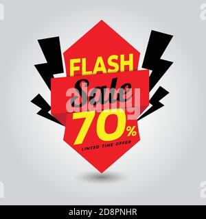 Flash sale discount 70 % off Stock Vector