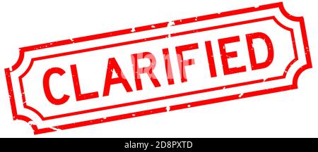 Grunge red clarified word rubber seal stamp on white background Stock Vector