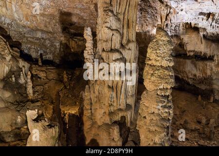 Beautiful Jura natural underground caves in France Stock Photo