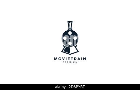 train with movie logo vector icon design Stock Vector