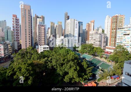 Tin Hau Temple and Yau Ma Tei Community Centre Rest Garden, Yau Ma Tei, Hong Kong Stock Photo