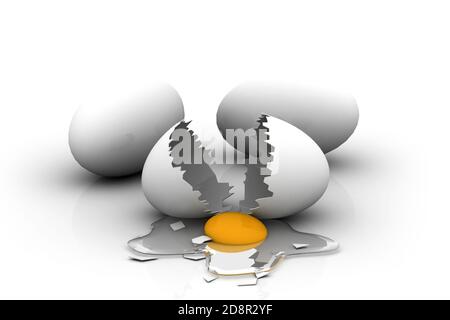 broken egg Stock Photo