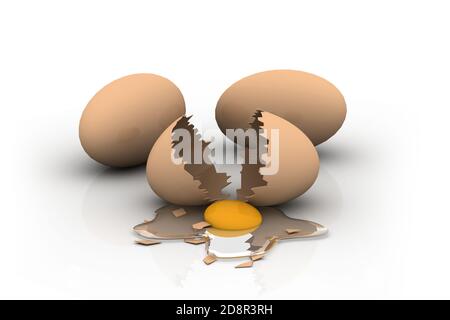 broken egg Stock Photo