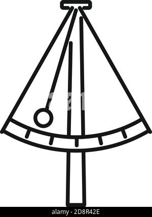 Metronome gravity icon, outline style Stock Vector
