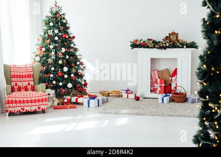 Christmas Alive 2022 Christmas Decor Home Christmas Tree With Gifts For The New Year 2021 2022  Stock Photo - Alamy