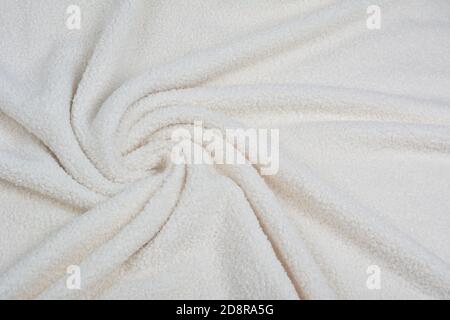 Fluffy white furry fabric Stock Photo - Alamy