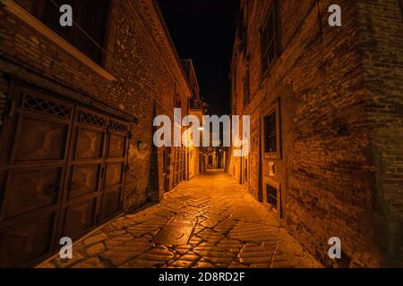 Characteristic alley of the old town in Southern Italy Stock Photo