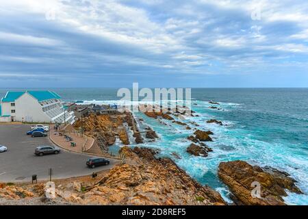 The magnificent view from the Cape St Blaize Lighthouse, Mossel Bay, Garden Route, South Africa Stock Photo